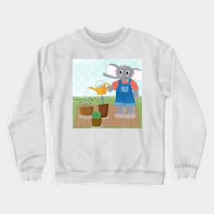 Gardening elephant Crewneck Sweatshirt